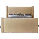  Color_Camel Size_King -- Elias Camel Velvet Upholstered King Bed IMAGE 3