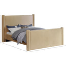  Color_Camel Size_King -- Elias Camel Velvet Upholstered King Bed IMAGE 9