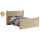  Color_Camel Size_Queen -- Elias Camel Velvet Upholstered Queen Bed IMAGE 8
