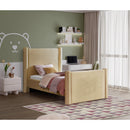  Color_Camel Size_Twin -- Elias Camel Velvet Upholstered Twin Bed IMAGE 2