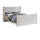  Meridian Elias Cream Velvet Upholstered King Bed IMAGE 1