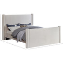  Meridian Elias Cream Velvet Upholstered King Bed IMAGE 9