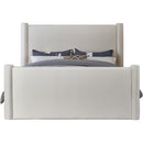 Meridian Elias Cream Velvet Upholstered Queen Bed IMAGE 3