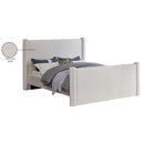  Meridian Elias Cream Velvet Upholstered Queen Bed IMAGE 8