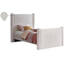 Meridian Elias Cream Velvet Upholstered Twin Bed IMAGE 8