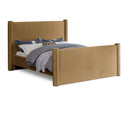  Color_Saddle Size_Full -- Elias Saddle Velvet Upholstered Full Bed IMAGE 1