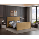  Color_Saddle Size_King -- Elias Saddle Velvet Upholstered King Bed IMAGE 2