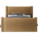  Color_Saddle Size_King -- Elias Saddle Velvet Upholstered King Bed IMAGE 3