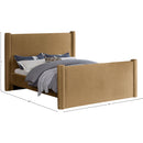  Color_Saddle Size_King -- Elias Saddle Velvet Upholstered King Bed IMAGE 9