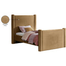  Color_Saddle Size_Twin -- Elias Saddle Velvet Upholstered Twin Bed IMAGE 8
