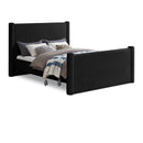  Color_Black Size_Queen -- Elias Black Boucle Fabric Upholstered Queen Bed IMAGE 1