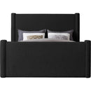 Color_Black Size_Queen -- Elias Black Boucle Fabric Upholstered Queen Bed IMAGE 3
