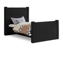  Color_Black Size_Twin -- Meridian Elias Upholstered Poster Bed IMAGE 1