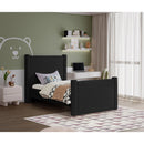  Color_Black Size_Twin -- Meridian Elias Upholstered Poster Bed IMAGE 2