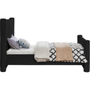 Color_Black Size_Twin -- Meridian Elias Upholstered Poster Bed IMAGE 5