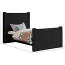  Color_Black Size_Twin -- Meridian Elias Upholstered Poster Bed IMAGE 9
