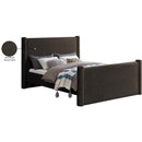  Color_Brown Size_Full -- Elias Brown Boucle Fabric Upholstered Full Bed IMAGE 8