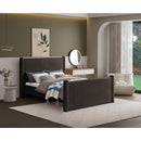 Color_Brown Size_King -- Elias Brown Boucle Fabric Upholstered King Bed IMAGE 2