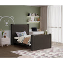  Color_Brown Size_Twin -- Elias Brown Boucle Fabric Upholstered Twin Bed IMAGE 2