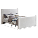  Color_Cream Size_King -- Elias Cream Boucle Fabric Upholstered King Bed IMAGE 9