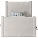  Color_Cream Size_Twin -- Elias Cream Boucle Fabric Upholstered Twin Bed IMAGE 3