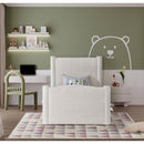  Color_Cream Size_Twin -- Elias Cream Boucle Fabric Upholstered Twin Bed IMAGE 4