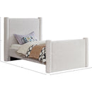 Color_Cream Size_Twin -- Elias Cream Boucle Fabric Upholstered Twin Bed IMAGE 9