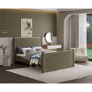 Color_Olive Size_Full -- Elias Olive Green Boucle Fabric Upholstered Full Bed IMAGE 2
