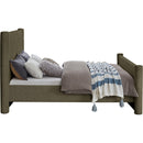  Color_Olive Size_King -- Elias Olive Green Boucle Fabric Upholstered King Bed IMAGE 5