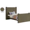  Color_Olive Size_Twin -- Elias Olive Green Boucle Fabric Upholstered Twin Bed IMAGE 8