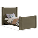  Color_Olive Size_Twin -- Elias Olive Green Boucle Fabric Upholstered Twin Bed IMAGE 9