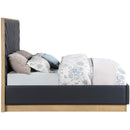  Color_Black Size_King -- Casa Black Vegan Leather Upholstered King Bed IMAGE 4