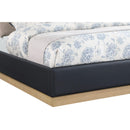  Color_Black Size_King -- Casa Black Vegan Leather Upholstered King Bed IMAGE 5
