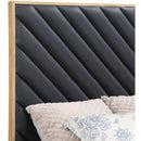  Color_Black Size_King -- Casa Black Vegan Leather Upholstered King Bed IMAGE 7