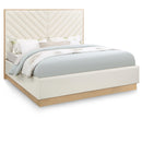 Meridian Casa Cream Vegan Leather King Bed (3 Boxes) IMAGE 1