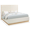  Color_Cream  Size_Queen  -- Casa Cream Vegan Leather Upholstered Queen Bed IMAGE 10