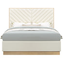 Meridian Casa Cream Vegan Leather Queen Bed (3 Boxes) IMAGE 3