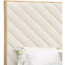  Color_Cream  Size_Queen  -- Casa Cream Vegan Leather Upholstered Queen Bed IMAGE 7