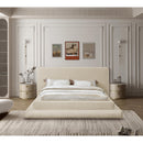  Color_Beige Size_Full -- Dane Beige Teddy Fabric Upholstered Full Bed IMAGE 4