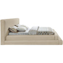  Color_Beige Size_Full -- Dane Beige Teddy Fabric Upholstered Full Bed IMAGE 5