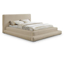Meridian Dane Beige Teddy Fabric Queen Bed (3 Boxes) IMAGE 1