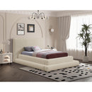  Color_Beige  Size_Twin  -- Dane Beige Teddy Fabric Upholstered Twin Bed IMAGE 2