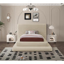  Color_Beige  Size_Twin  -- Dane Beige Teddy Fabric Upholstered Twin Bed IMAGE 4