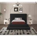  Color_Black  Size_Twin  -- Dane Black Teddy Fabric Upholstered Twin Bed IMAGE 4