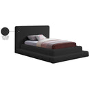  Color_Black  Size_Twin  -- Dane Black Teddy Fabric Upholstered Twin Bed IMAGE 9