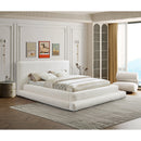  Color_Cream  Size_Full  -- Dane Cream Teddy Fabric Upholstered Full Bed IMAGE 2