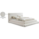  Color_Cream  Size_Full  -- Dane Cream Teddy Fabric Upholstered Full Bed IMAGE 9