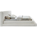  Color_Cream  Size_King  -- Dane Cream Teddy Fabric Upholstered King Bed IMAGE 5