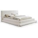 Meridian Dane Cream Teddy Fabric King Bed (3 Boxes) IMAGE 8