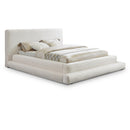 Meridian Dane Cream Teddy Fabric Queen Bed (3 Boxes) IMAGE 1